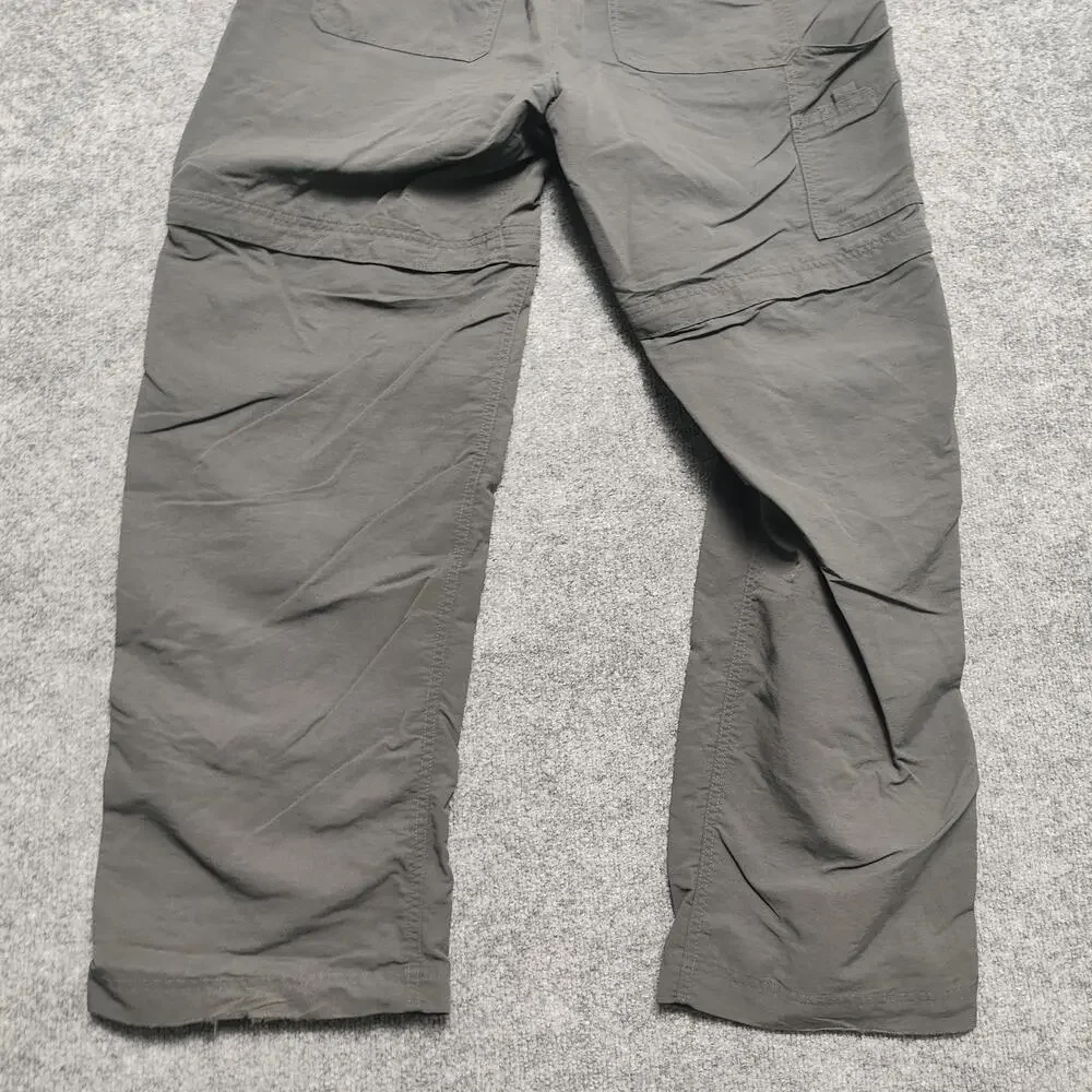 The North Face Pants Mens 36x30 Gray Convertible Cargo Belted Hiking Travel